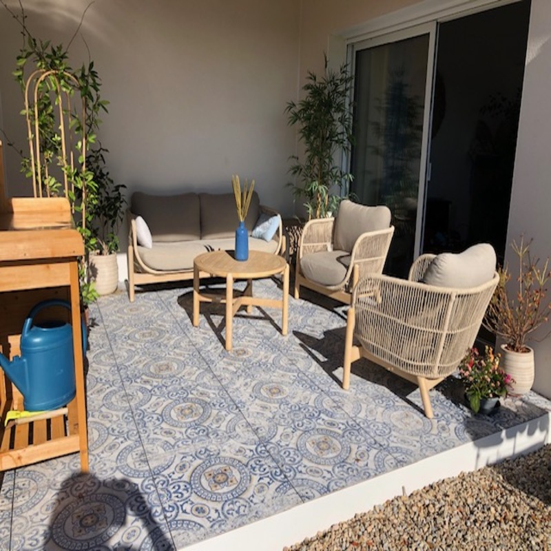 Terrasse sur plots décor